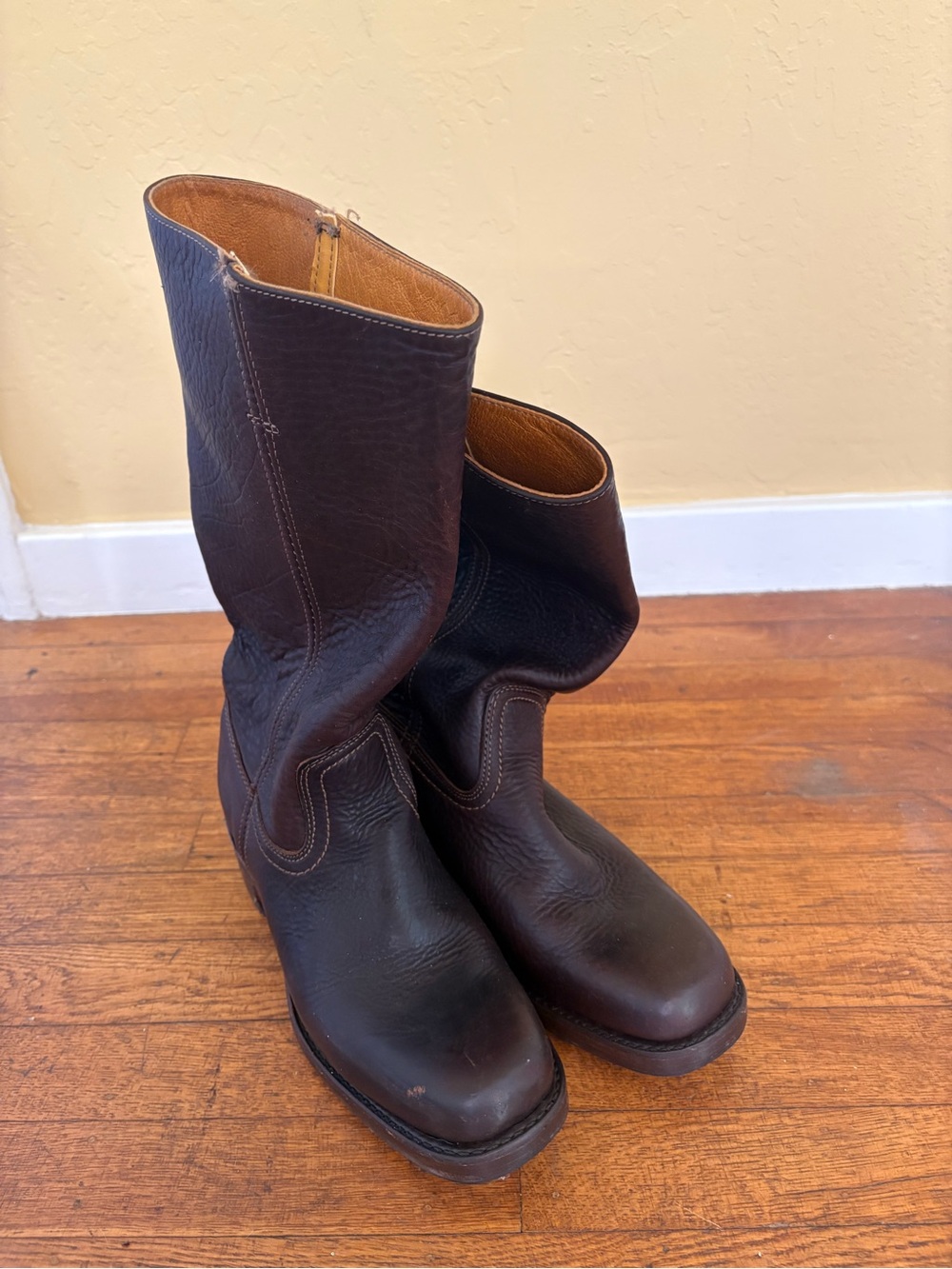 Frye Chocolate Brown Campus Boots